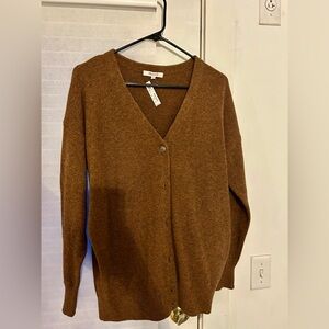 Madewell Chestnut Button-Up Cardigan